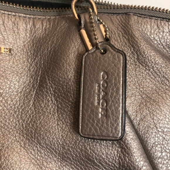 Coach Metallic Beige Leather Small Kelsey Satchel - Picture 4 of 13